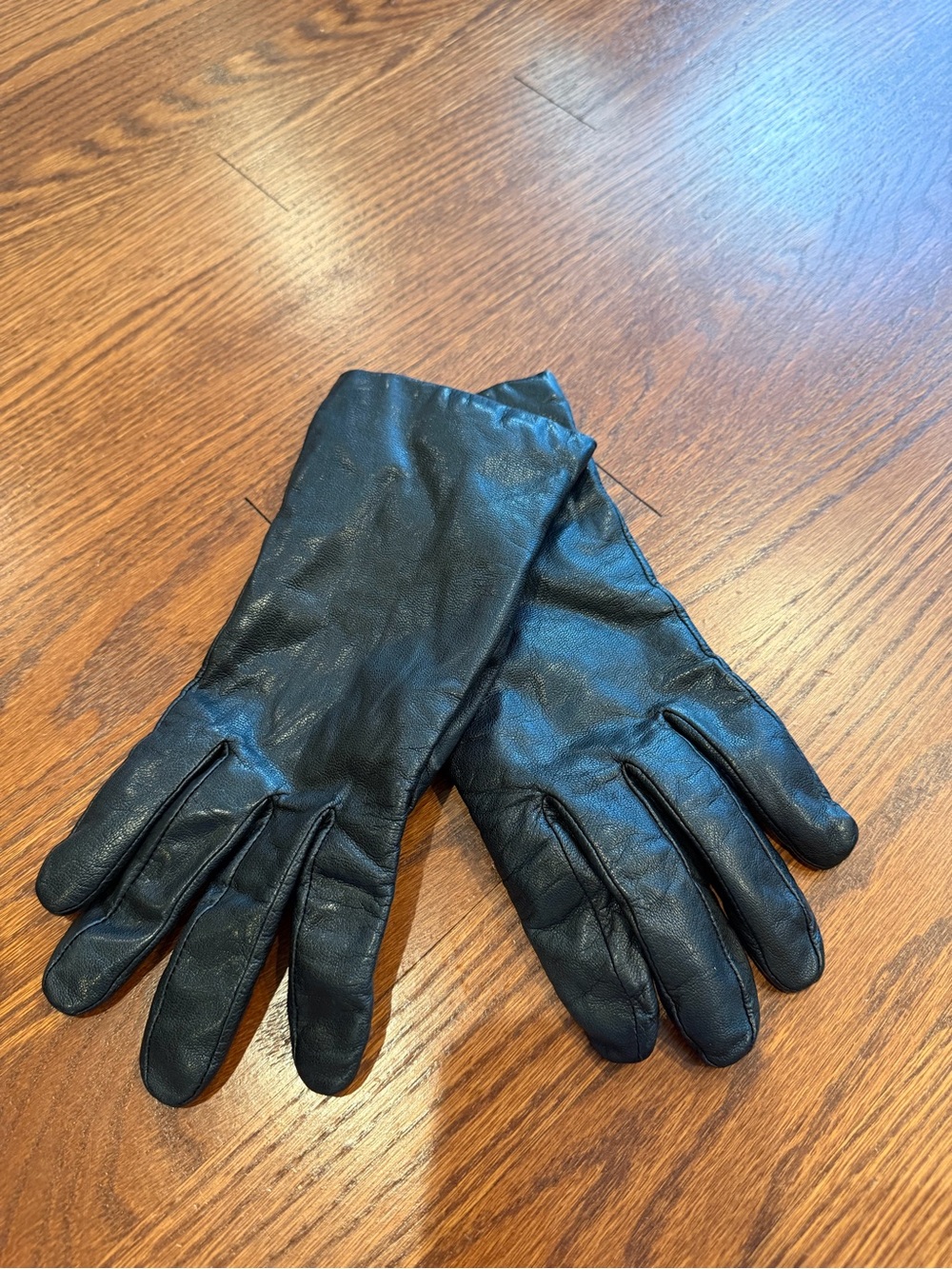 Fownes Men's Black Cashmere and Leather Gloves